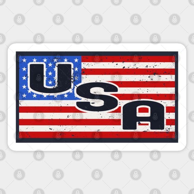 Vintage USA American Flag Sticker by Etopix